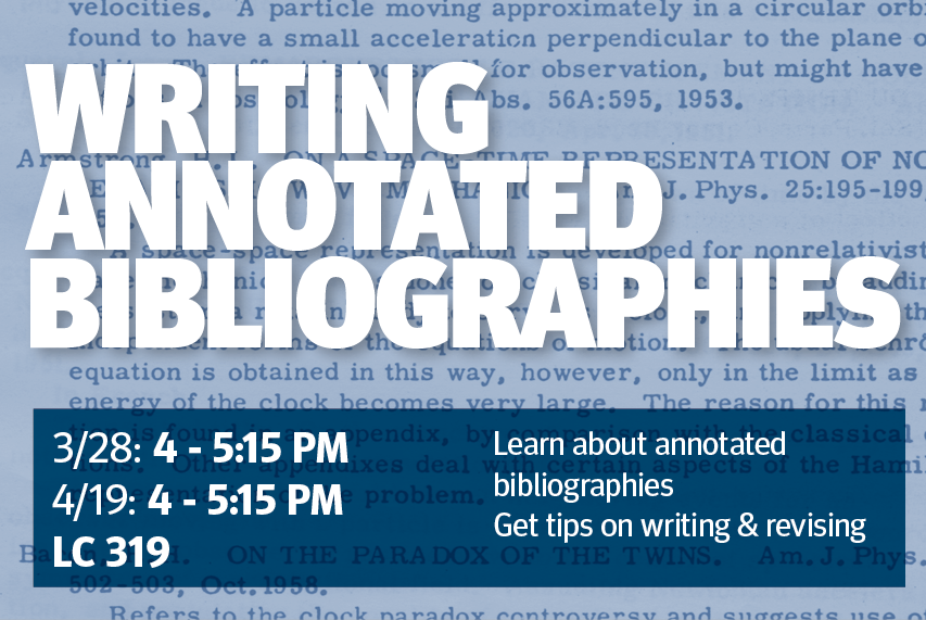 Writing Annotated Bibliographies