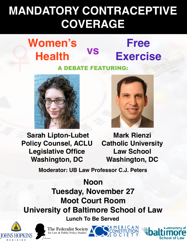 Mandatory Contraceptive Coverage - Women's Health vs. Free Exercise