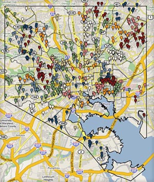 Sample foreclosure map