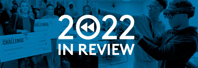 Photo graphic with text reading 2022 in Review