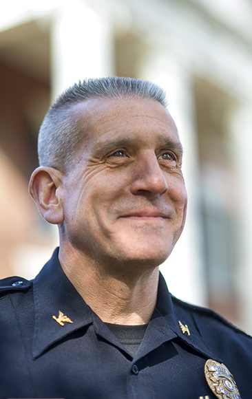 Police Chief Longo smiling