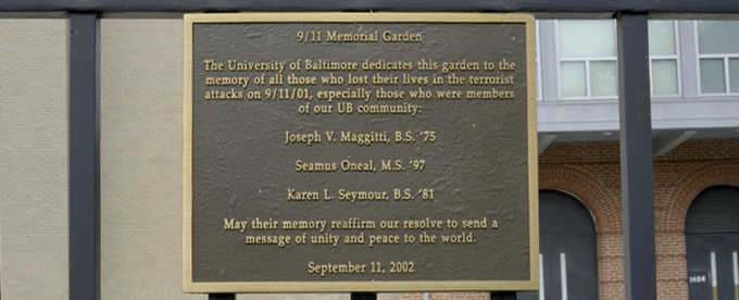 9-11 memorial plaque gordon plaza