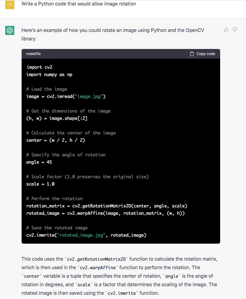 screenshot of Python code