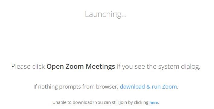 Launching Zoom