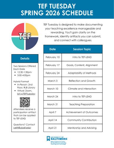 TEF Tuesday Schedule