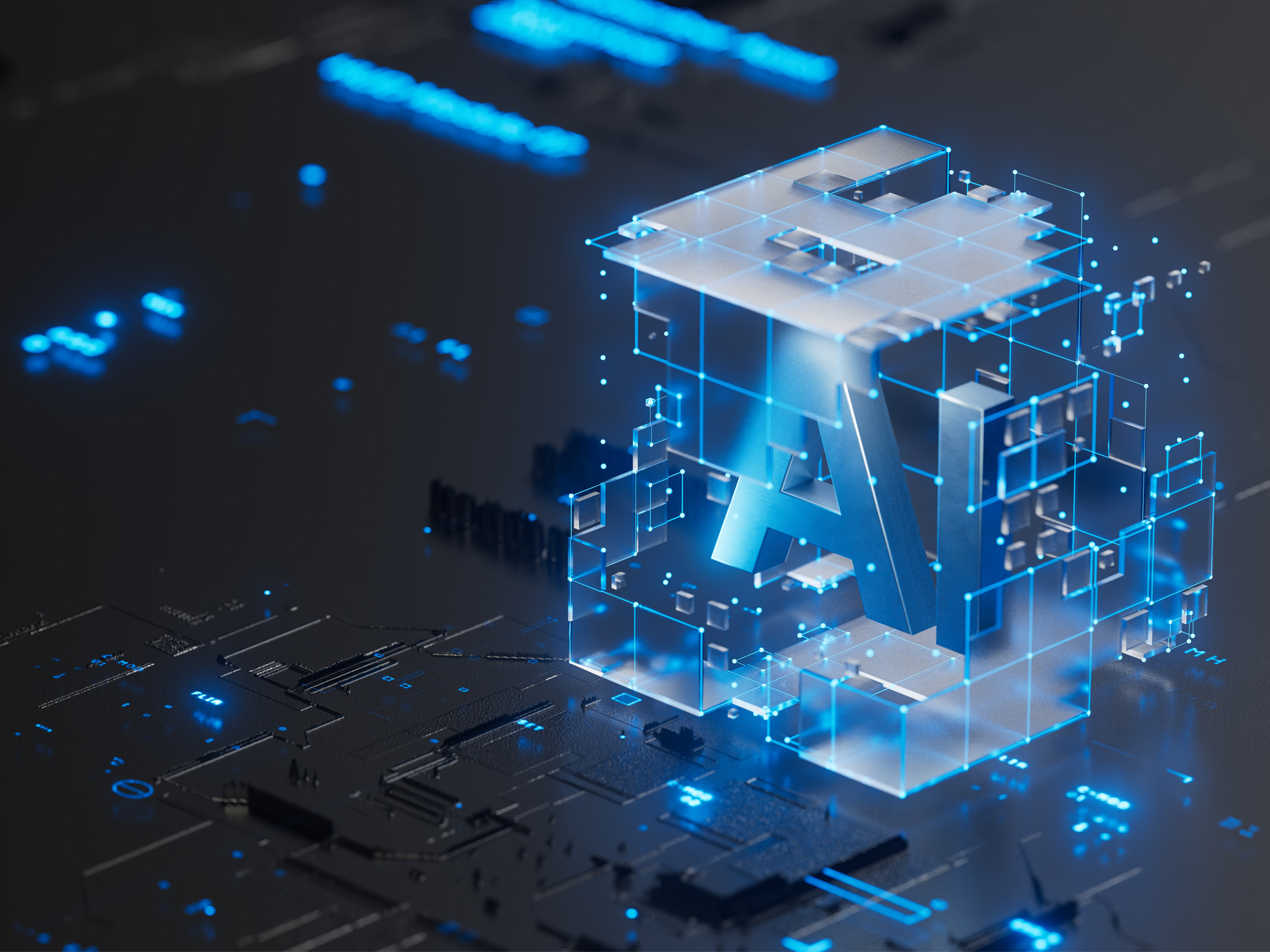 Graphic image of the letters A and I