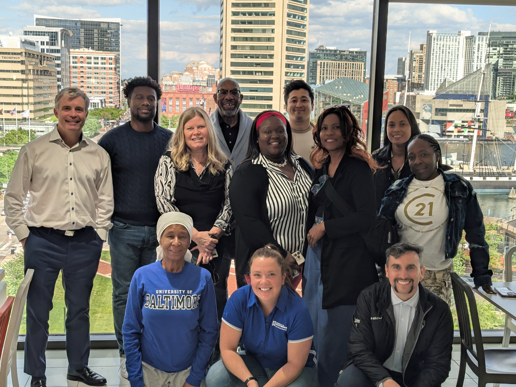 Students and Real Estate Professional in a Corporate Building in Downtown Baltimore