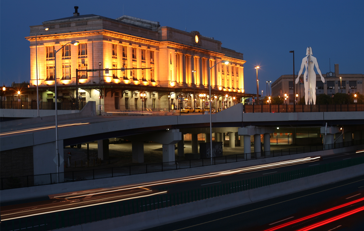 UBalt's next-door neighbor, Penn Station, is a major hub for rail transportation along the East coast