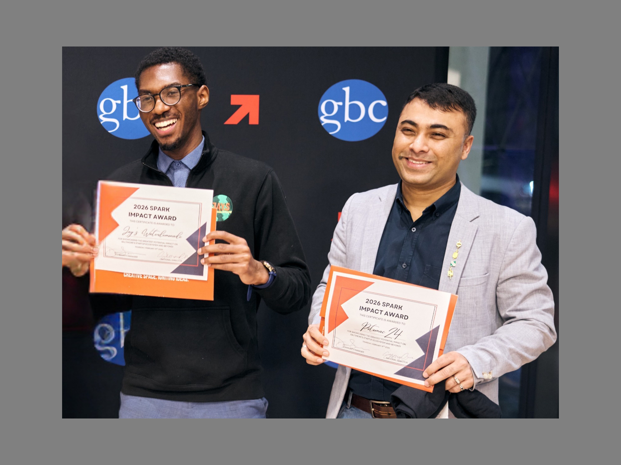 Joyson Balisamore, founder of Jay's Watermelonade and Sheik Akij, founder of Potomac24