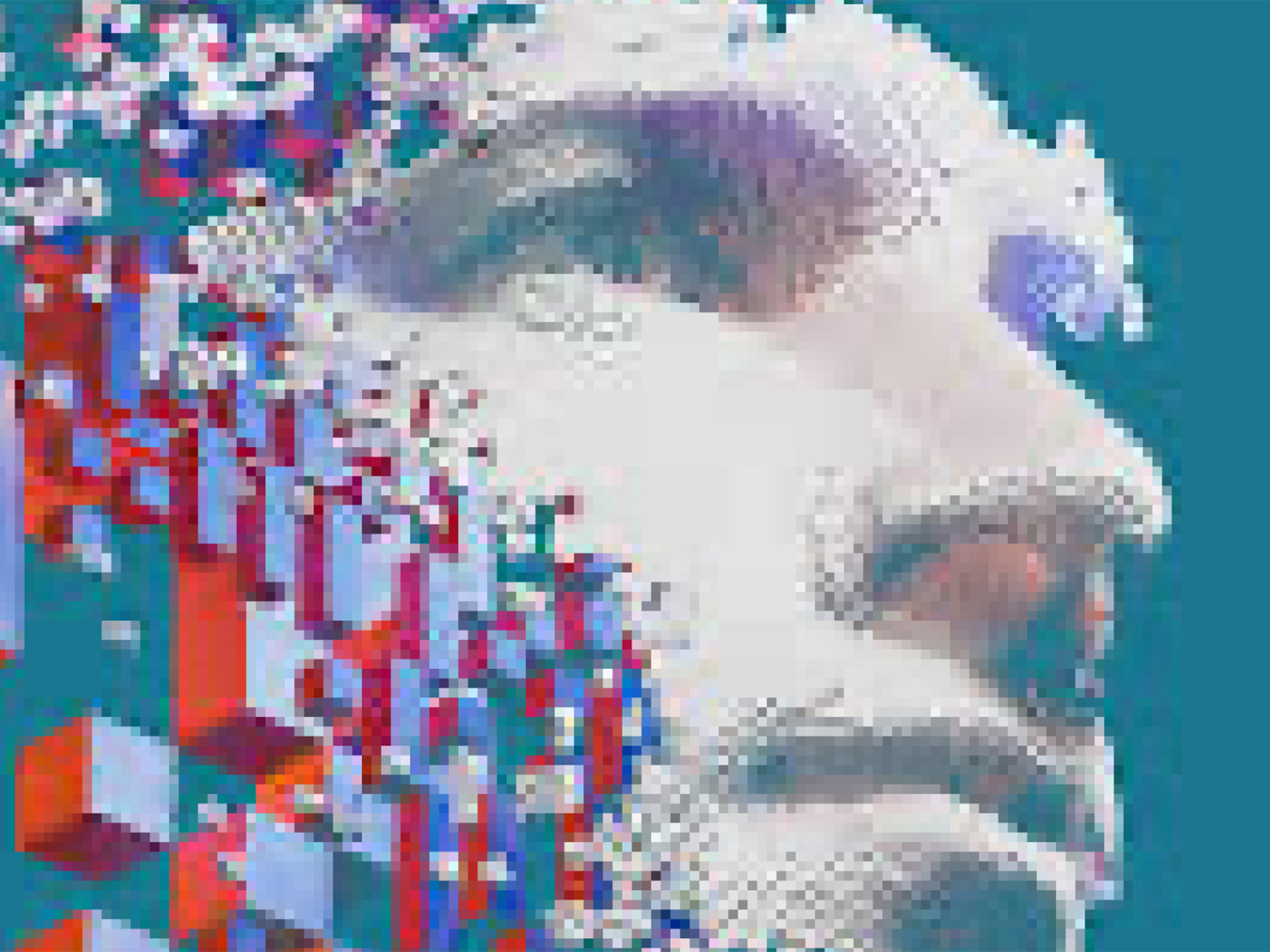 A digital depiction of a person's face