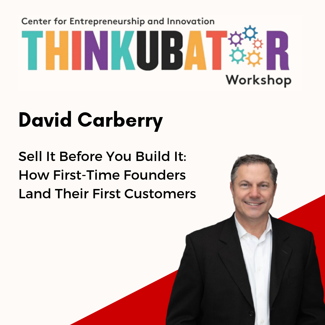 ThinkUBator logo, David Carberry headshot