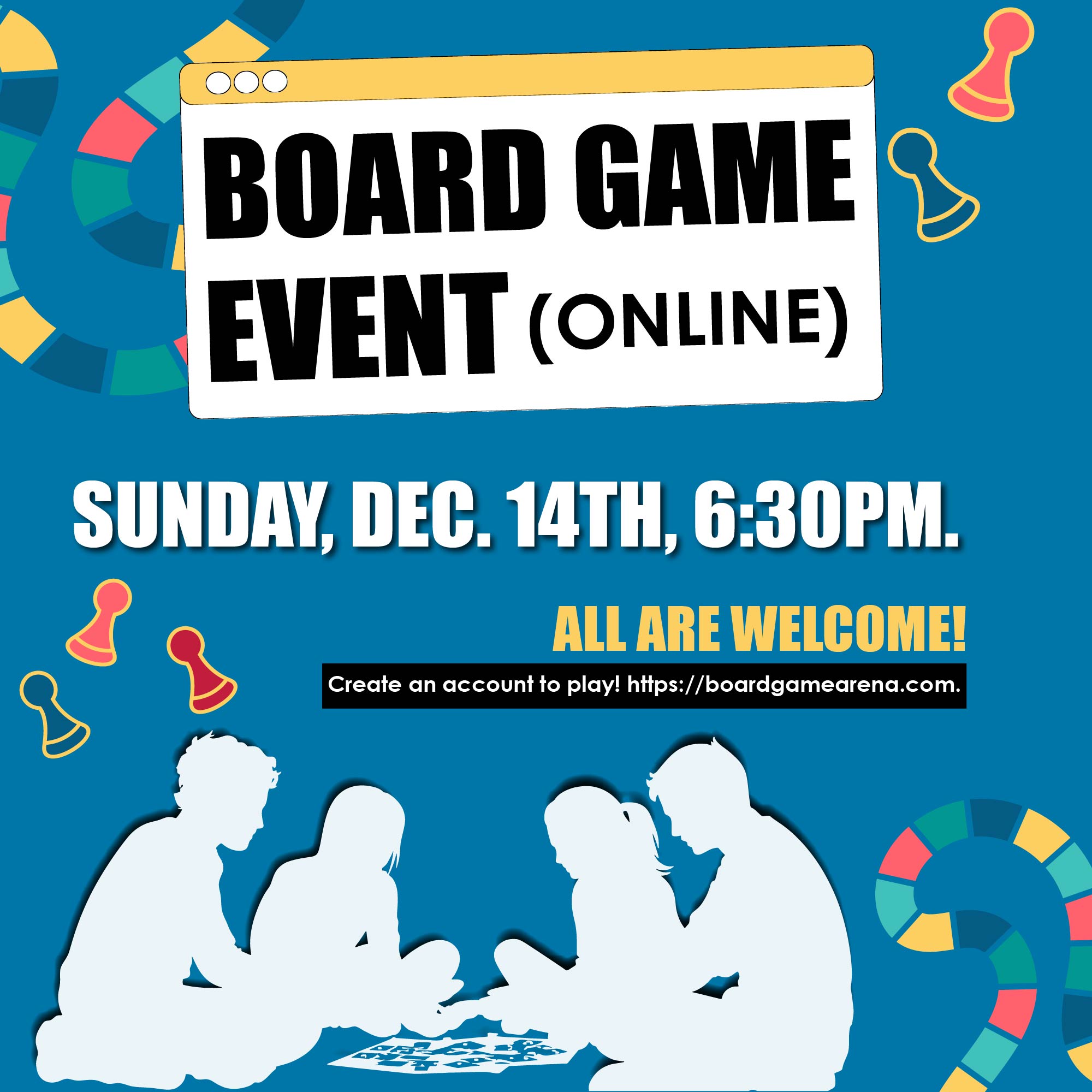 Board Game Event (Online) Flyer
