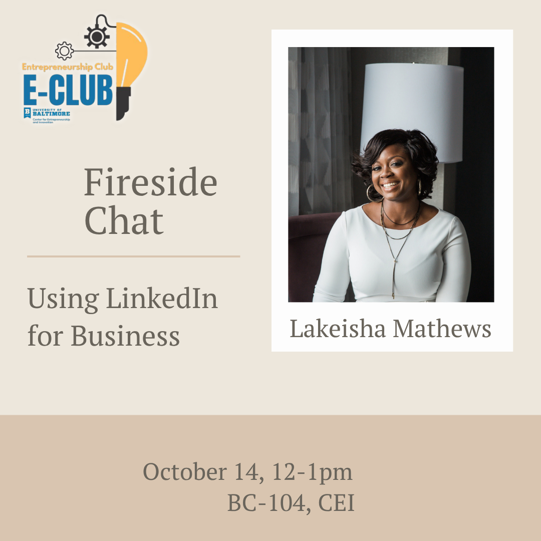 Lakeisha Mathews headshot, E-Club logo