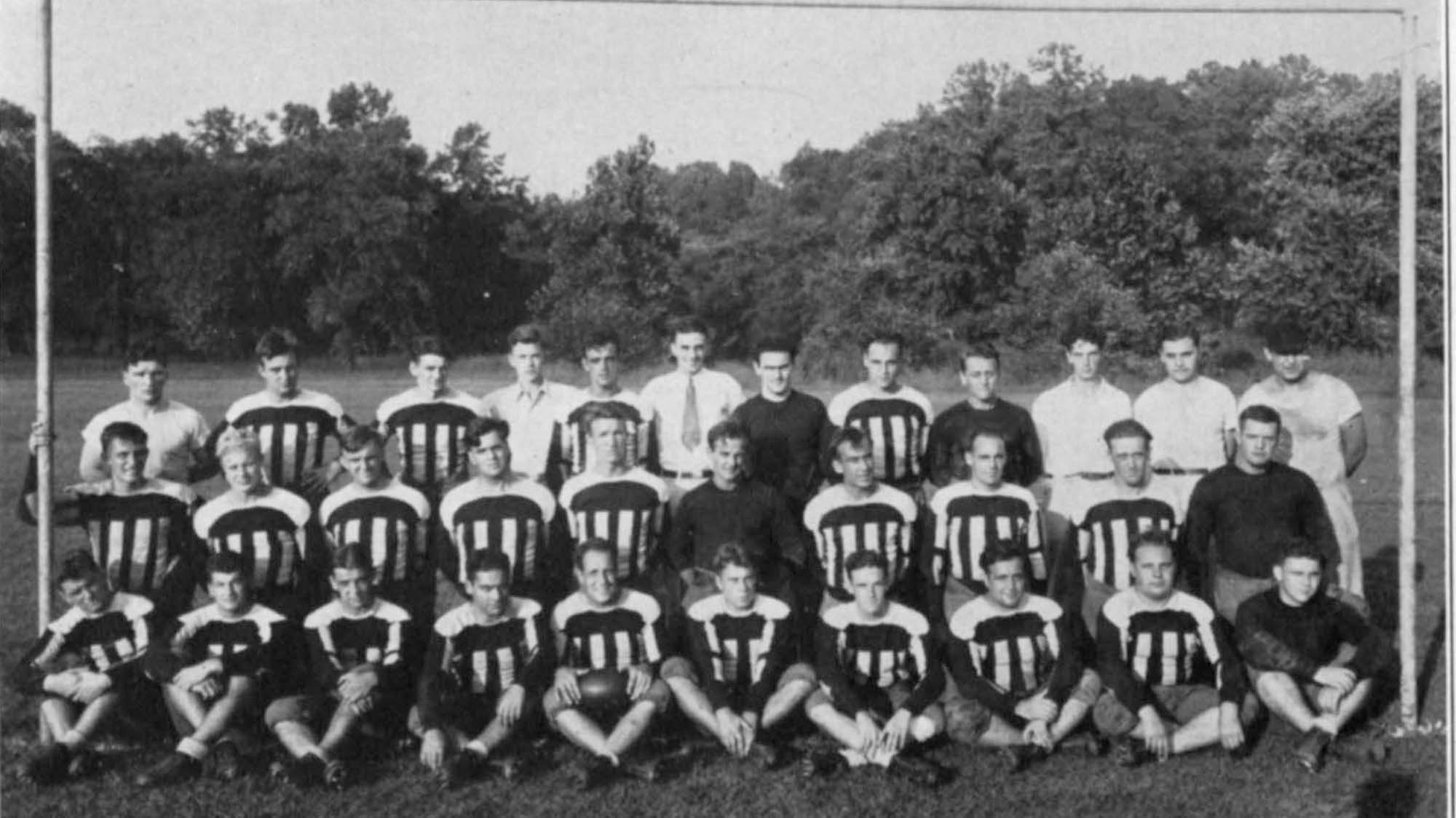 UBalt football team poses