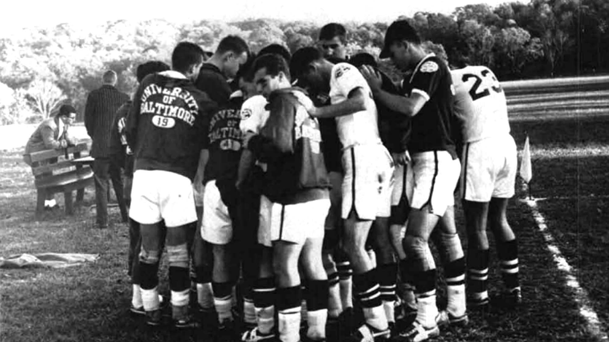 soccer team huddle