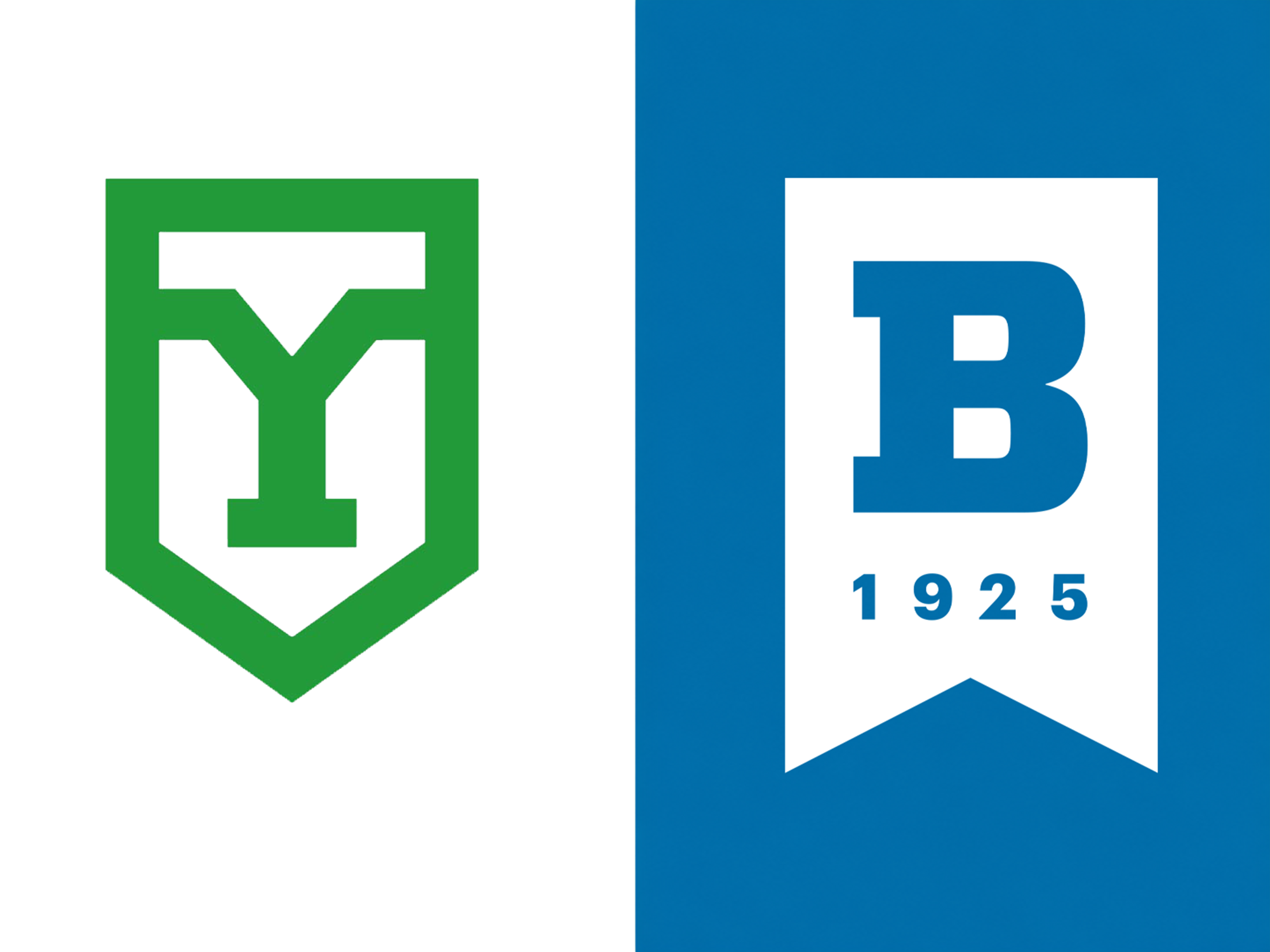 Side-by-side logos of York College of Pennsylvania and the University of Baltimore School of Law. The York College logo appears in green on the left, and the University of Baltimore School of Law logo appears in blue and white on the right.