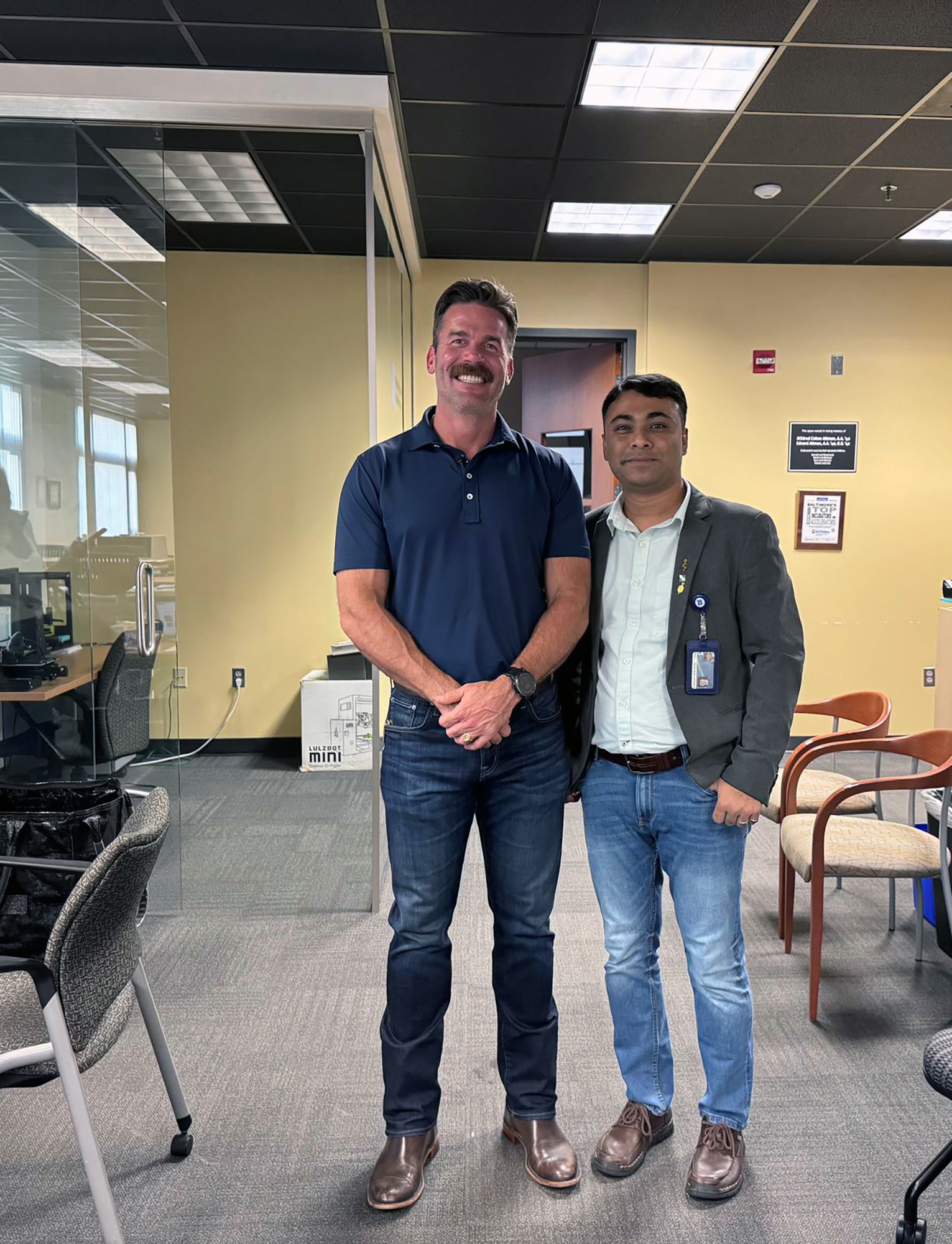 Gregory Vetter poses with MBA student, Sheik Akij 