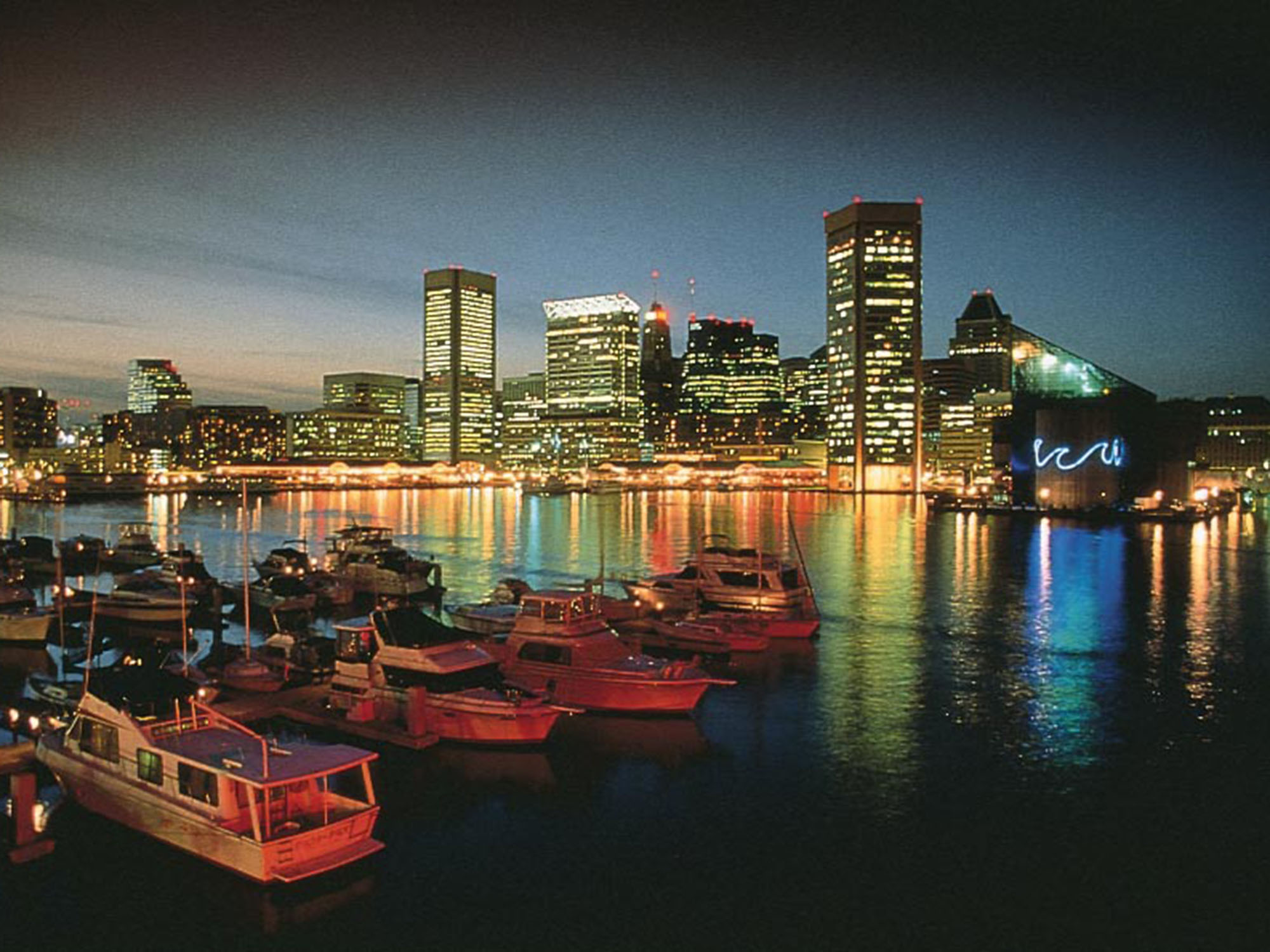 Baltimore's Inner Harbor and the city skyline