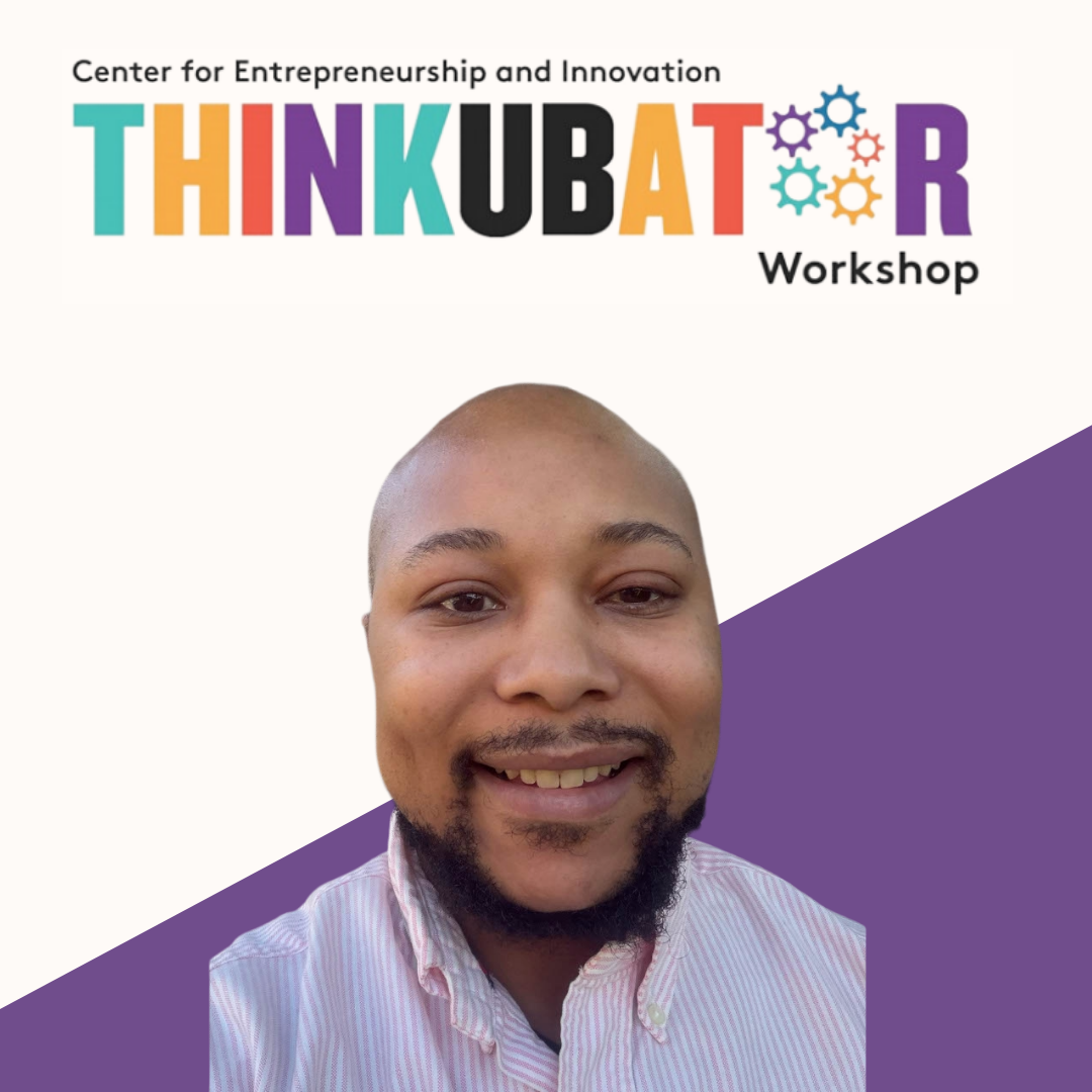 ThinkUBator logo; Kai Singleton headshot; date and time of the workshop