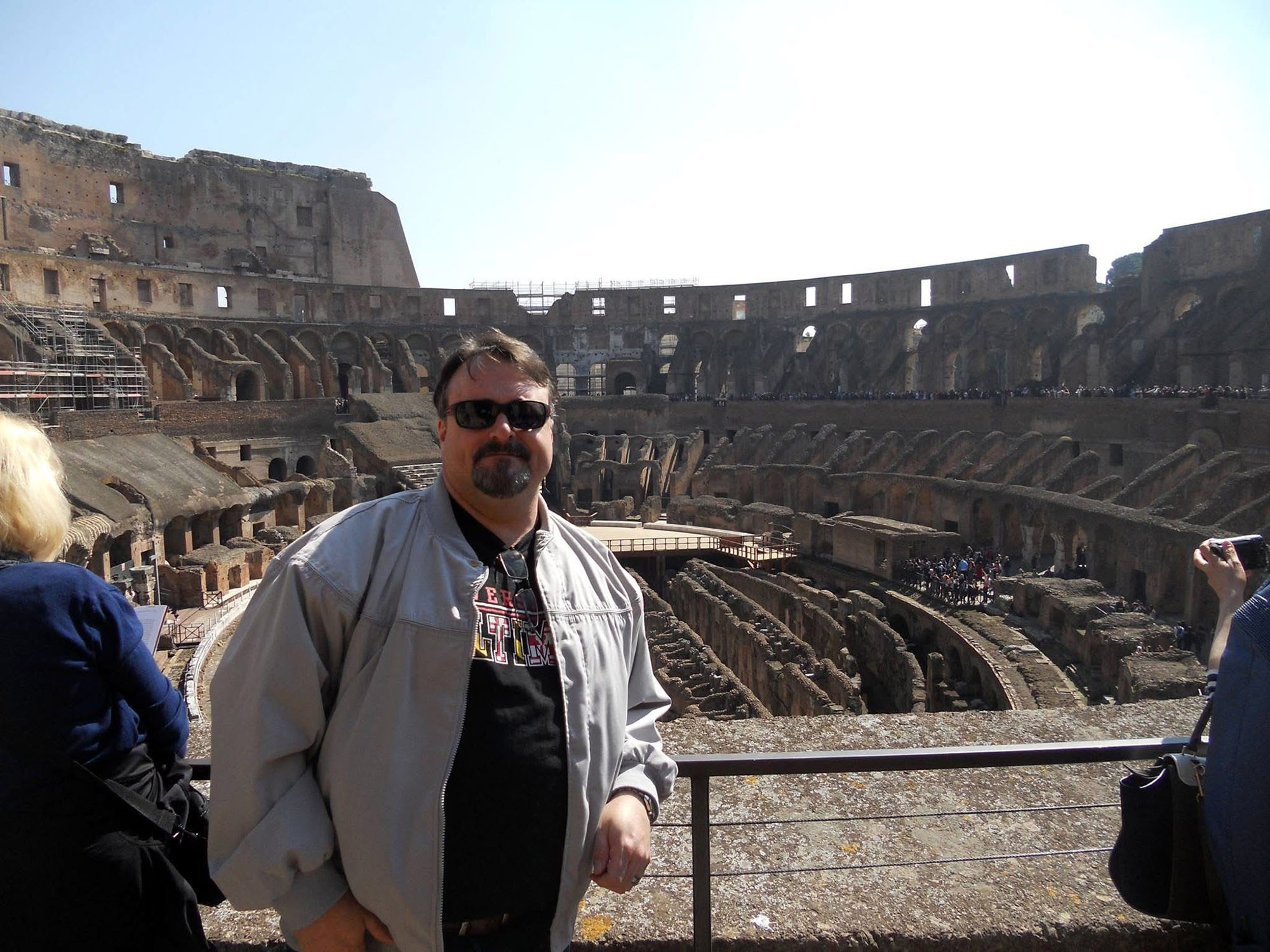 As a student at UBalt, Troy Pritt got to visit the Colosseum in Rome. Here, he poses in front of the historic structure. 