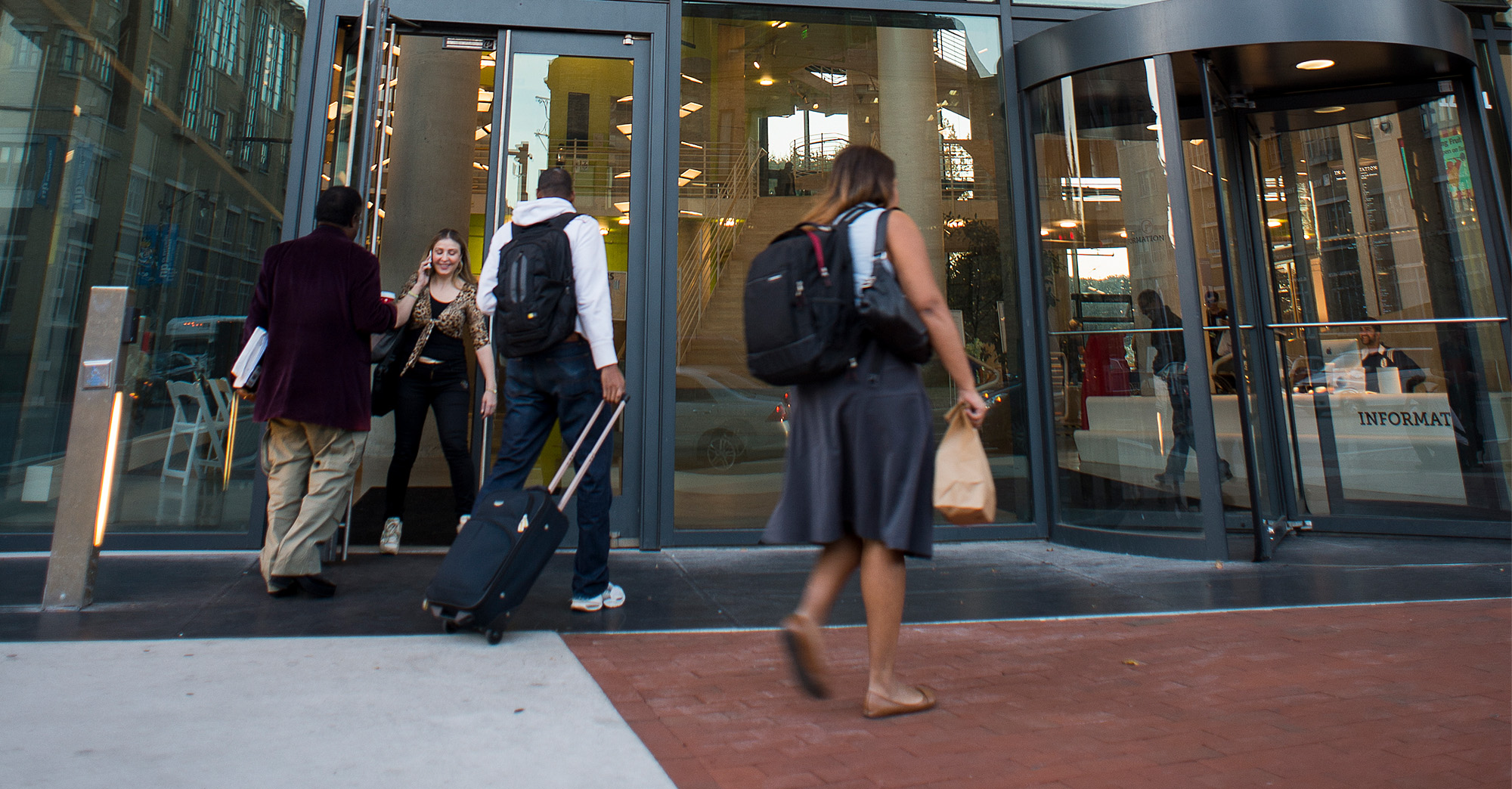 students entering the doors of the University of Baltimore School of Law