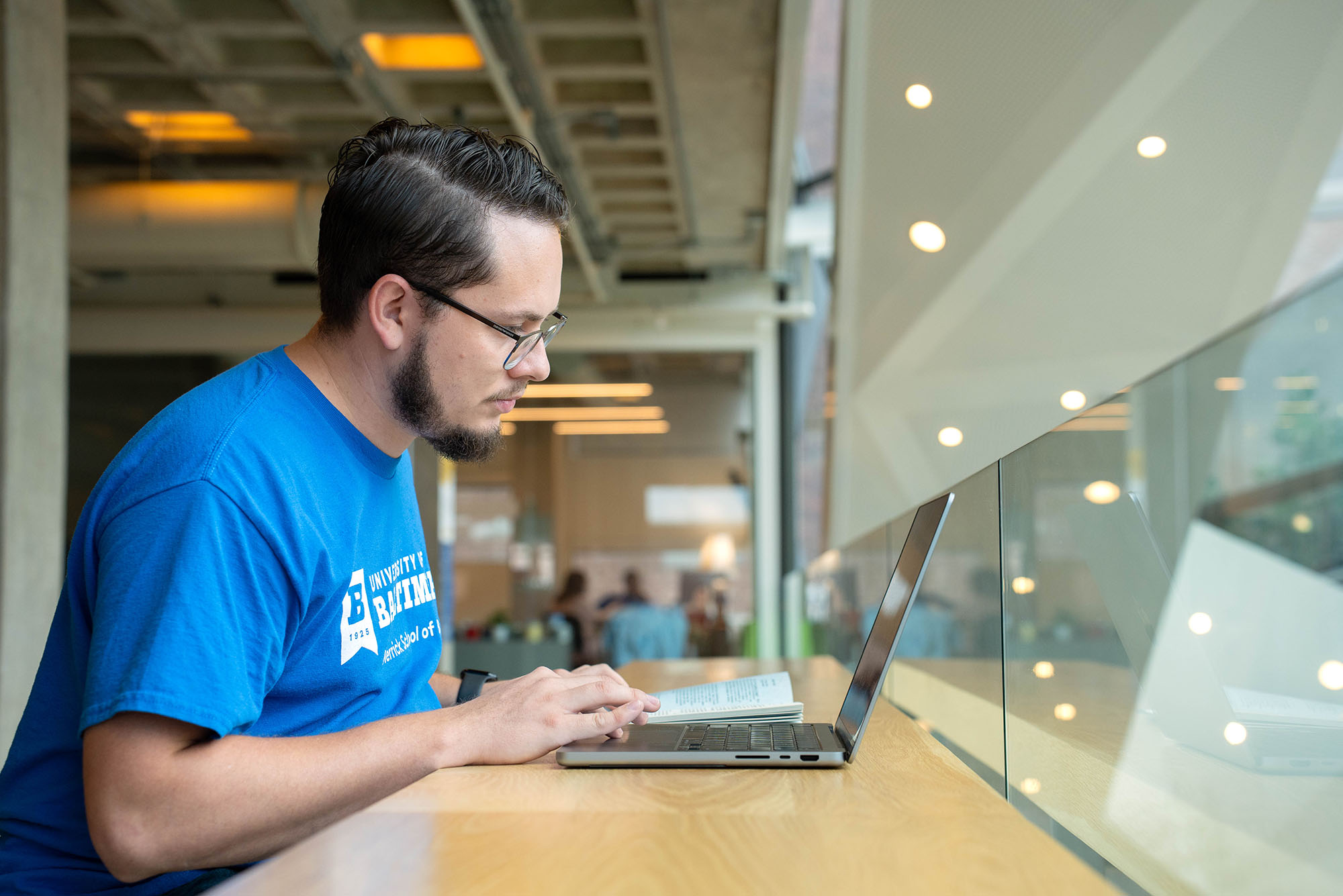 Student at a computer