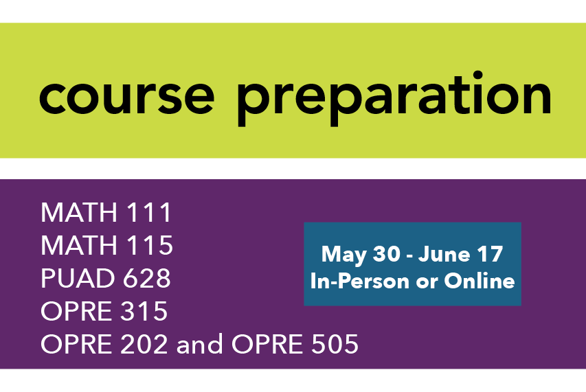 Course Preparation for OPRE 202 and OPRE 505