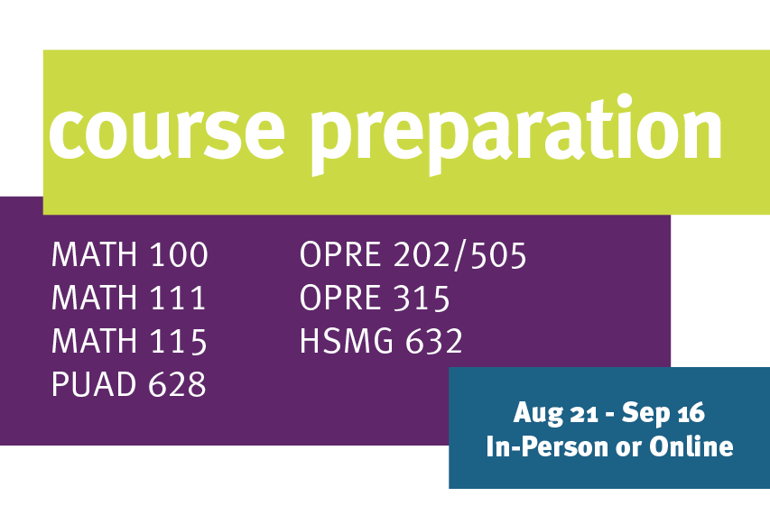 Course Preparation for OPRE 202 and OPRE 505