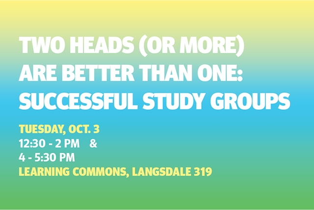 Two Heads (or More) are Better than One: Successful Study Groups