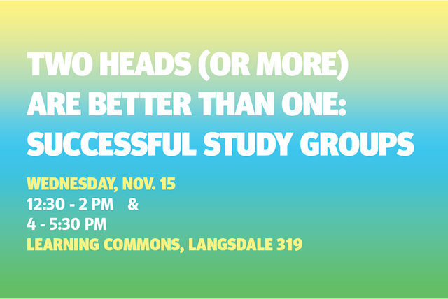 Two Heads (or More) are Better than One: Successful Study Groups