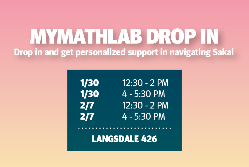 MyMathLab Drop In