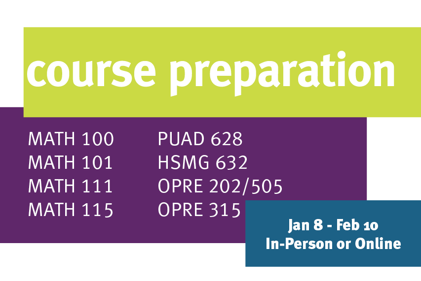 Course Preparation for PUAD 628 and HSMG 632