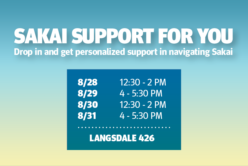 Sakai Support For You