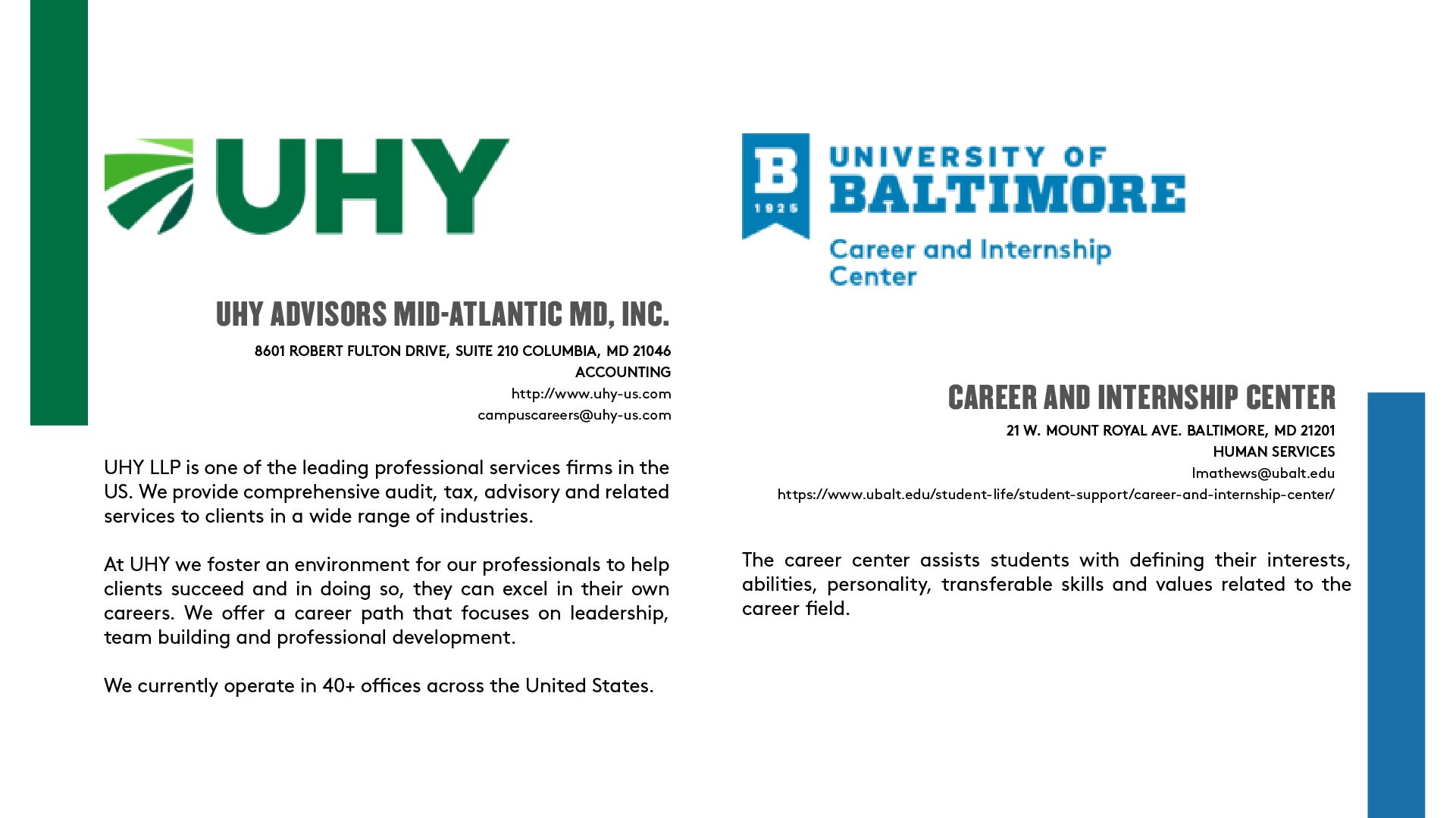 UHY ADVISORS MID-ATLANTIC MD, INC. | CAREER AND INTERNSHIP CENTER