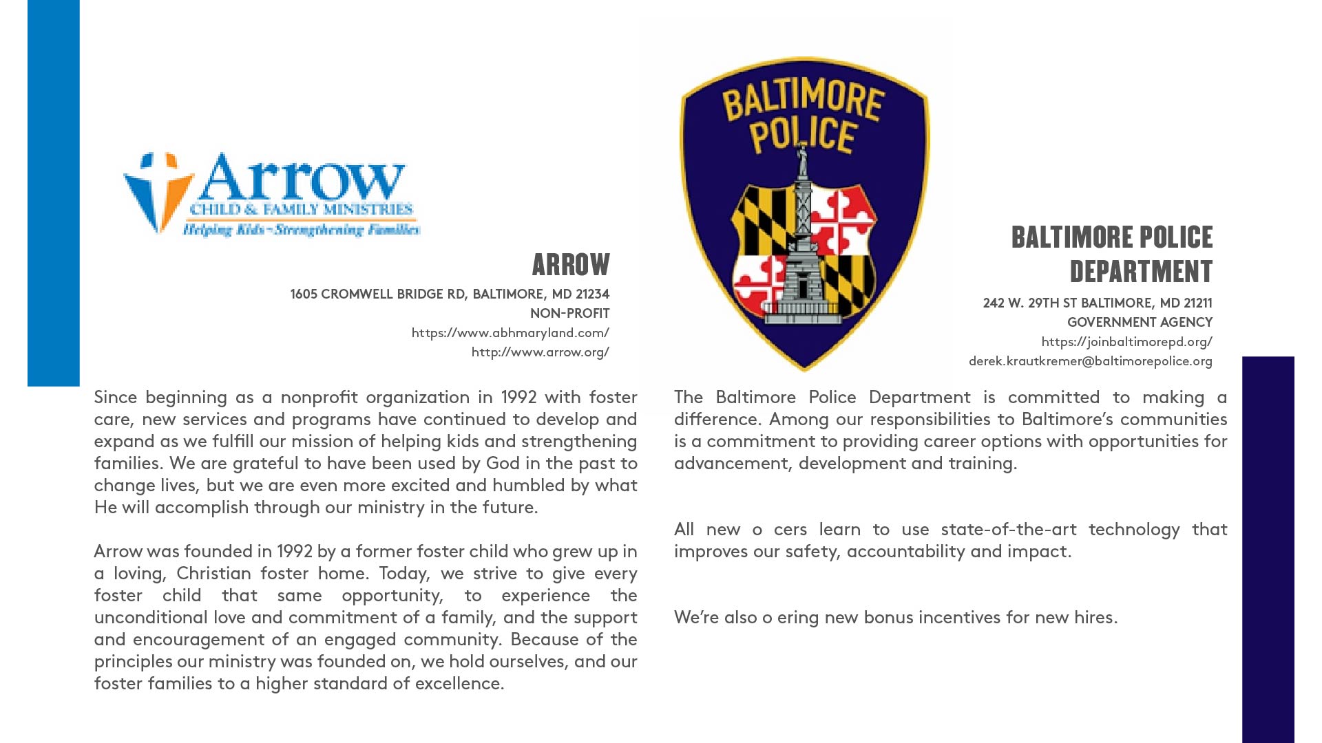 Arrow | Baltimore Police Department