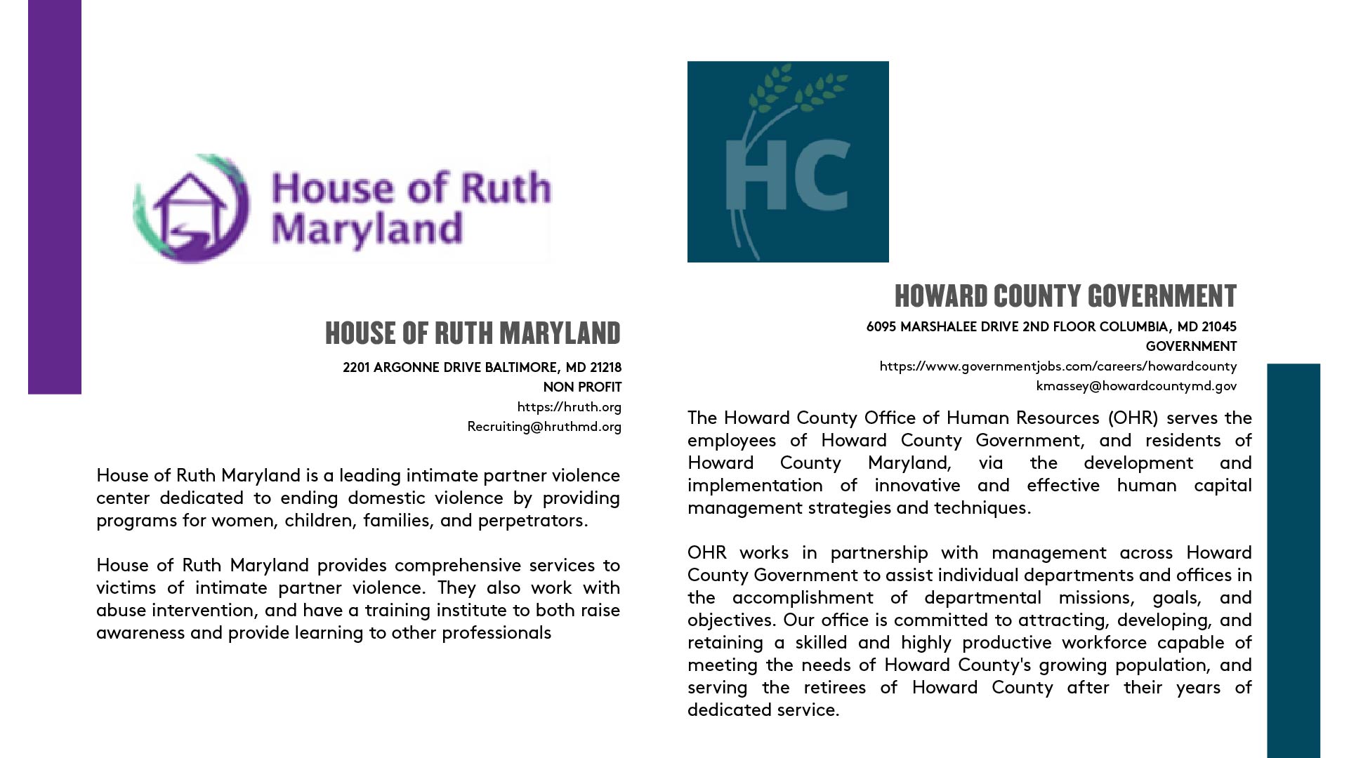  HOUSE OF RUTH MARYLAND | HOWARD COUNTY GOVERNMENT