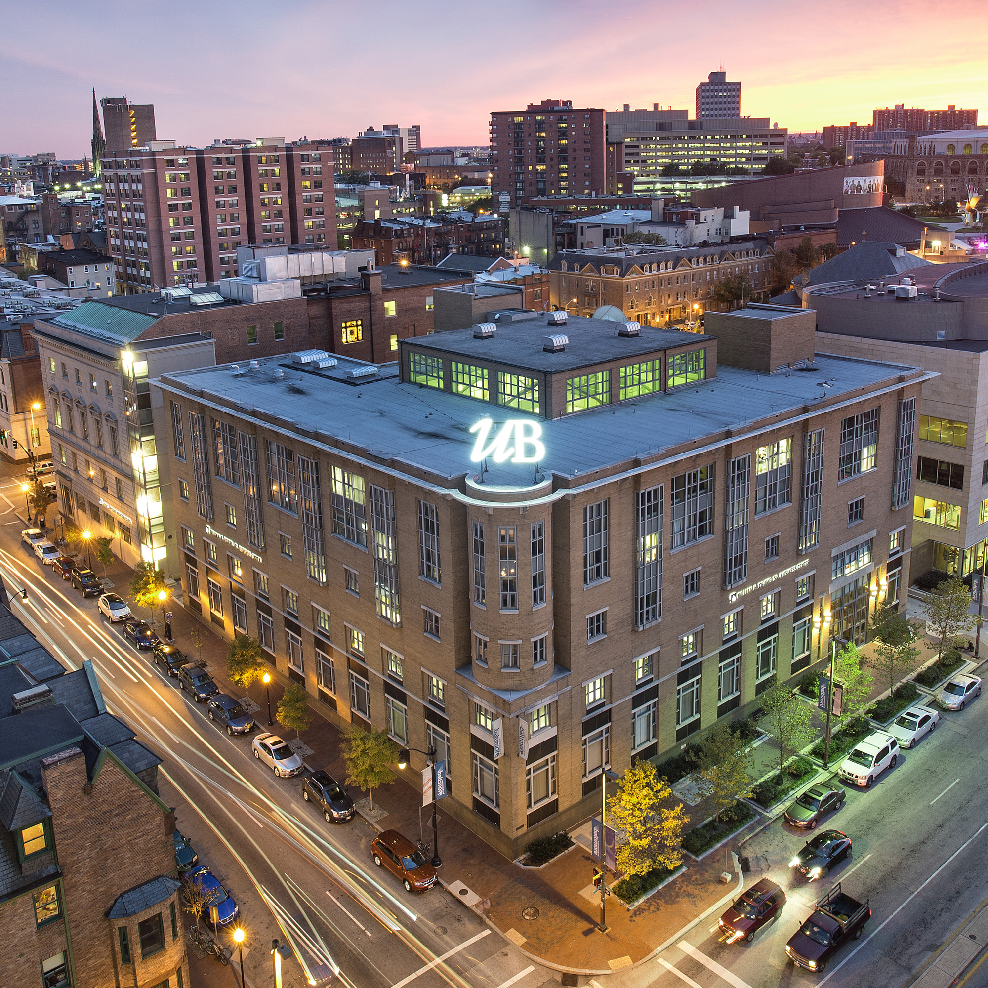urban campus in city of Baltimore