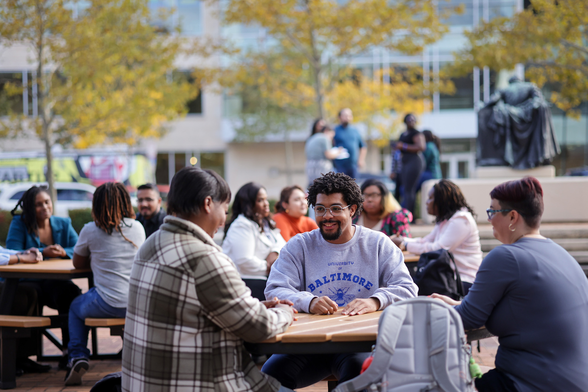 Students at Gordon Plaza