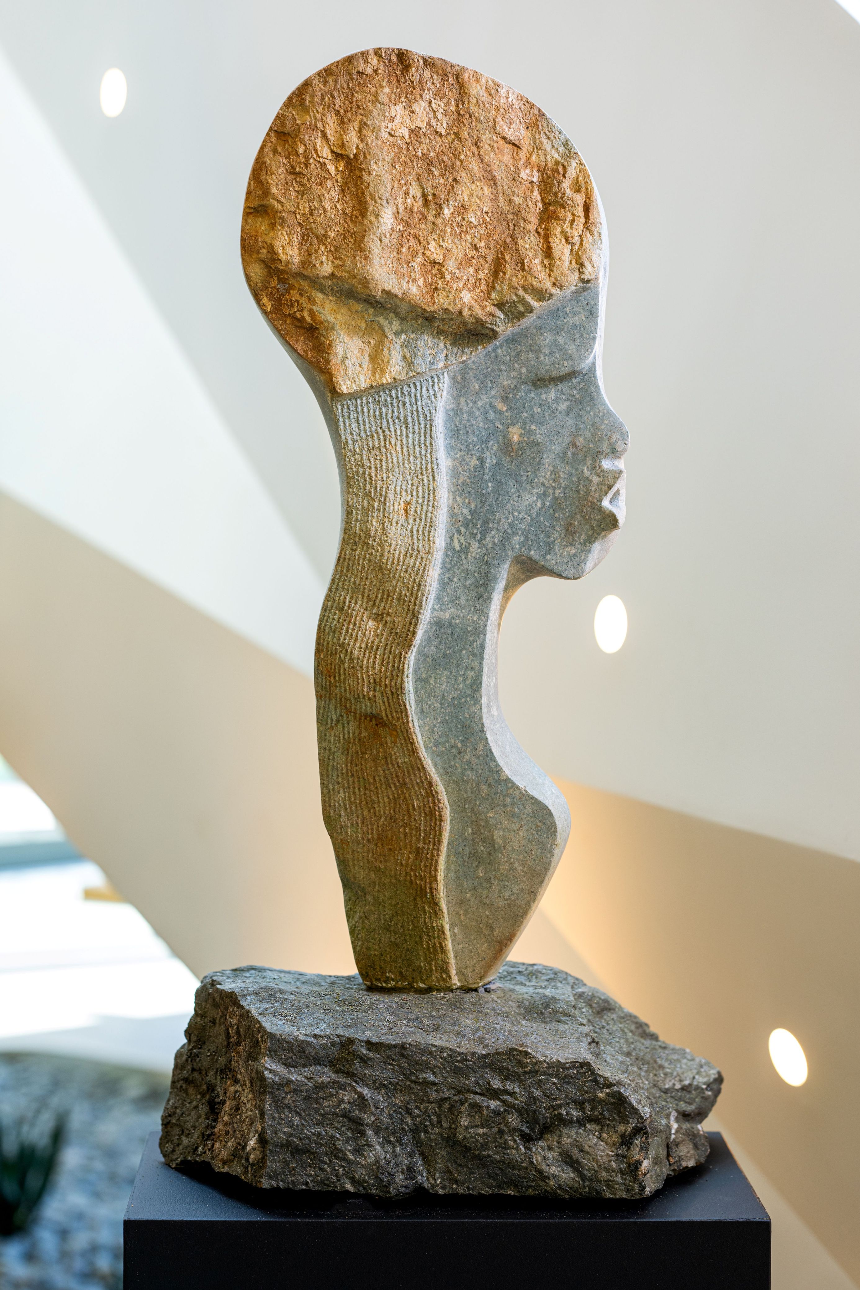 image of face stone carving from Zimbabwe