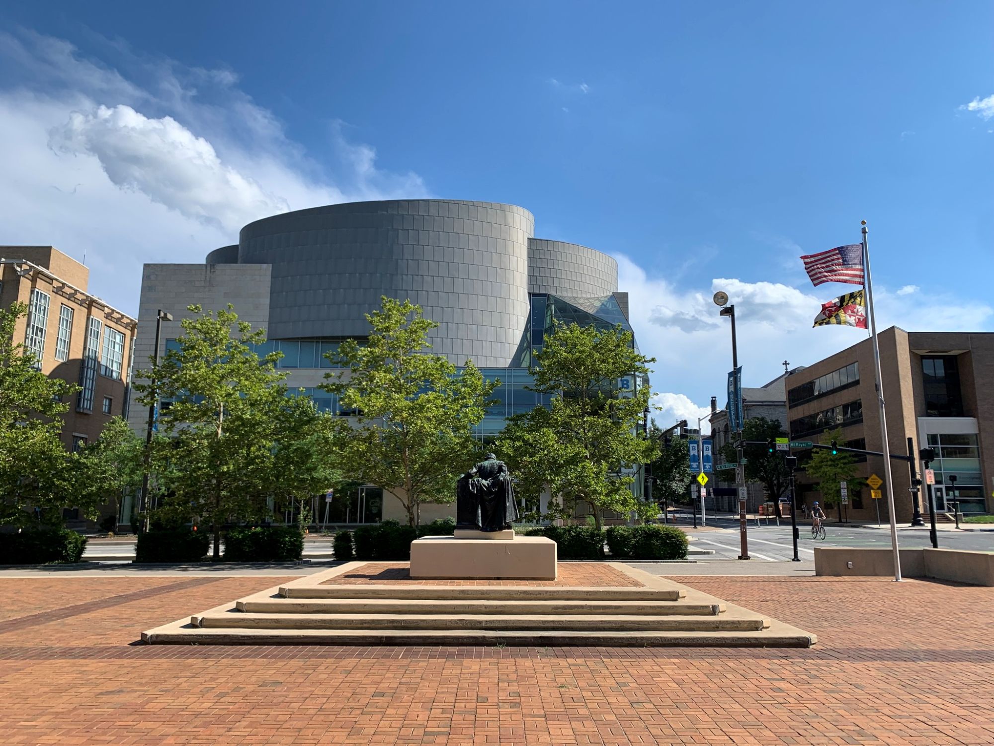 The UBalt Student Center, seen from Gordon Plaza