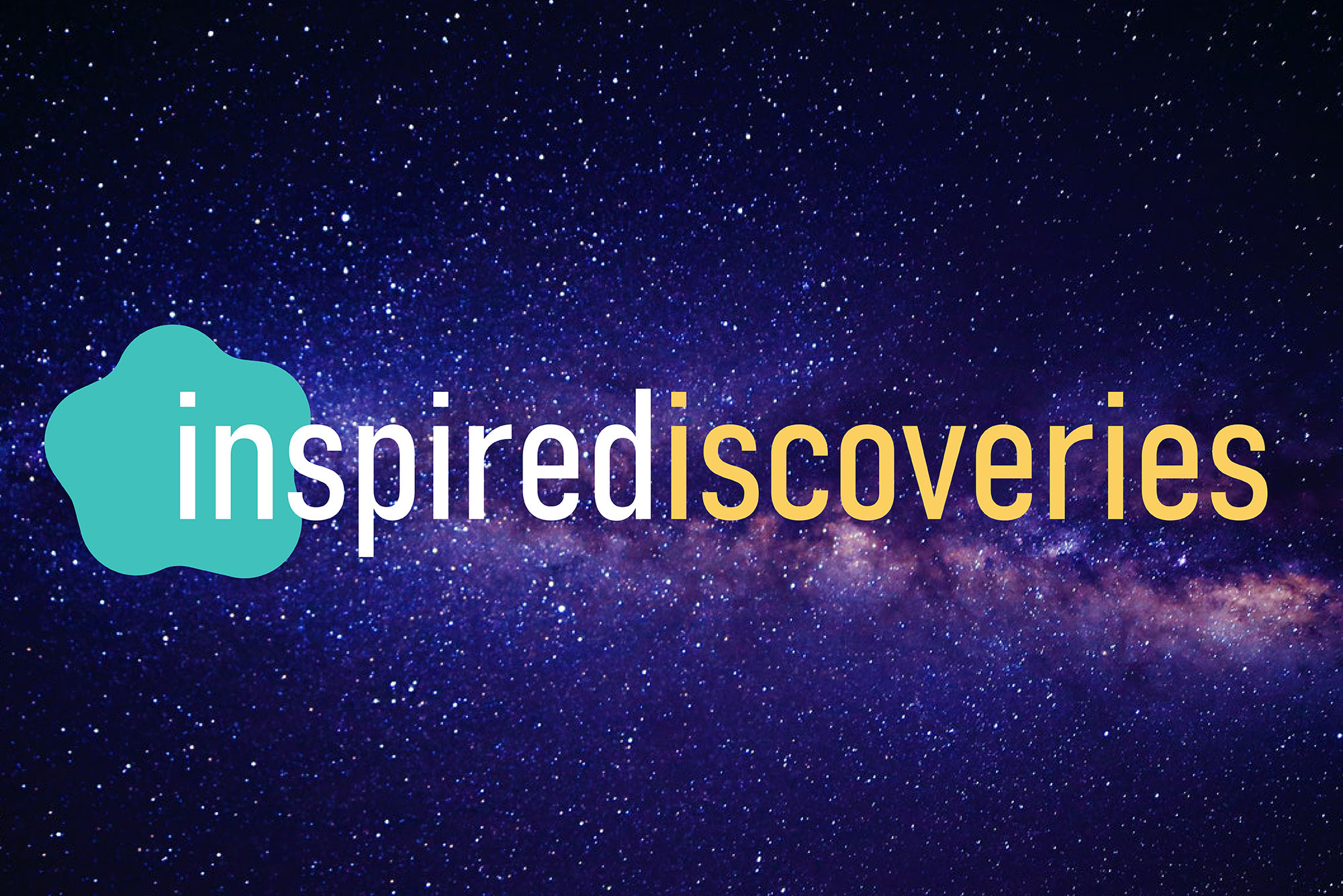 Inspired Discoveries logo against a field of stars