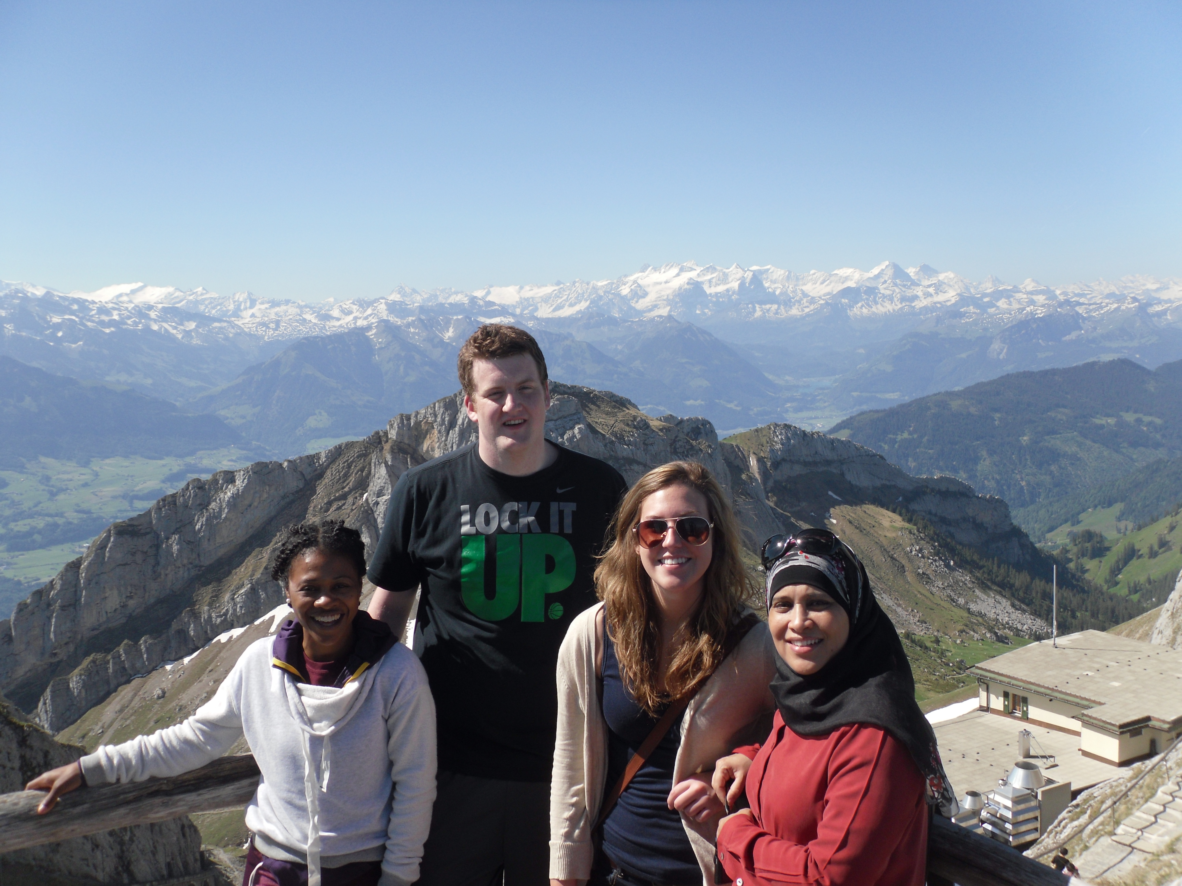 UBalt students who travelled to Switzerland in 2014