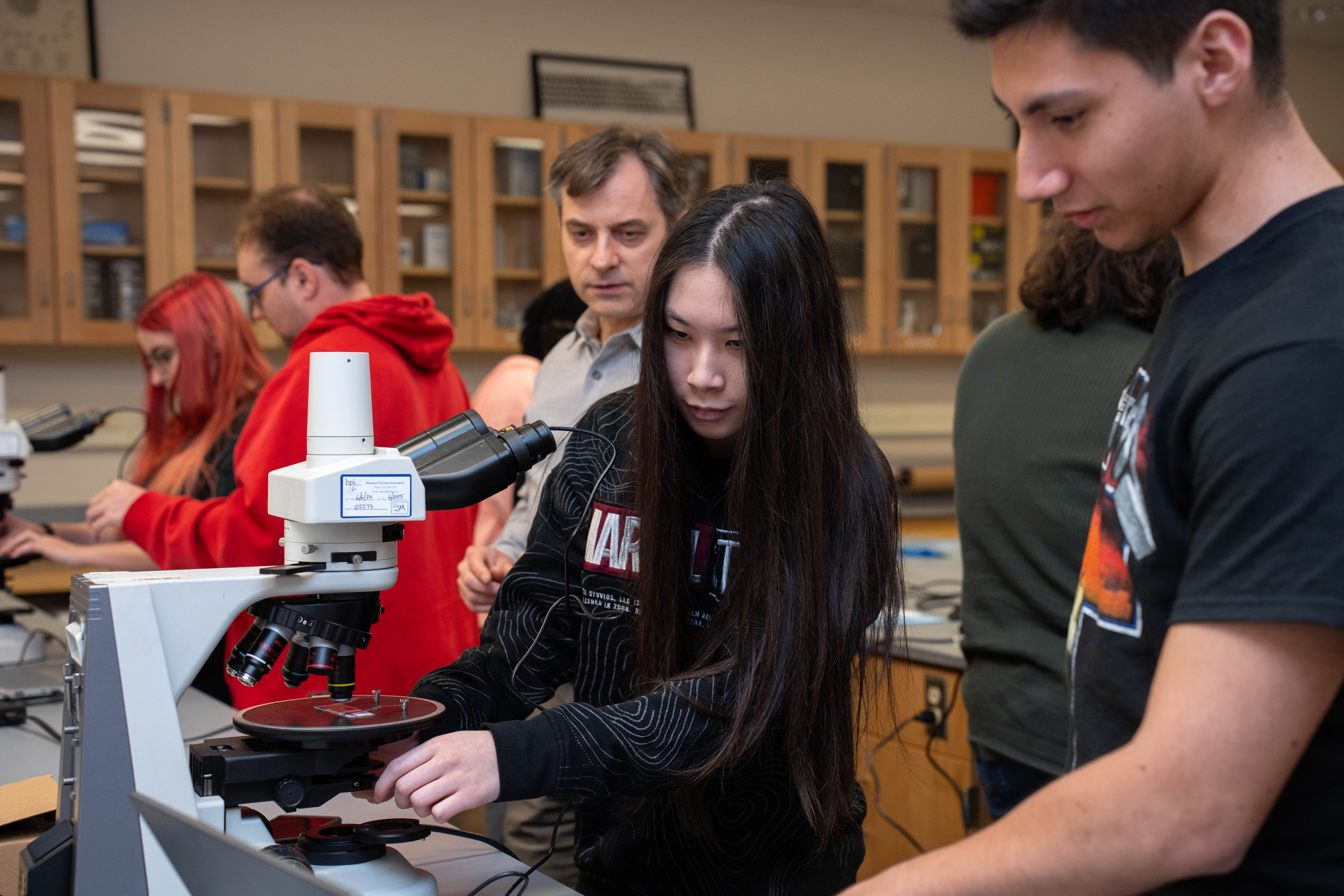 Students work with faculty in the Jami R. Grant Forensic Laboratories