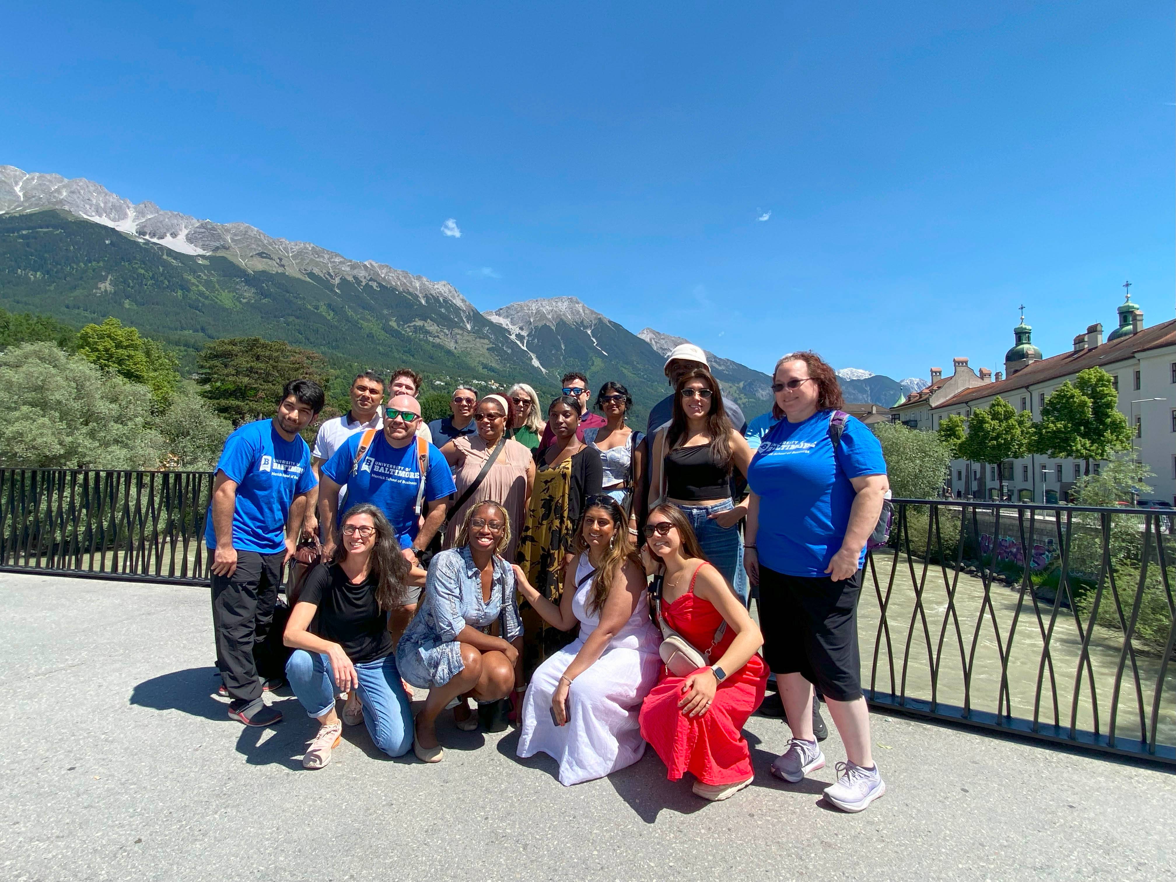 Global Field Study to Austria students walking in the mountains