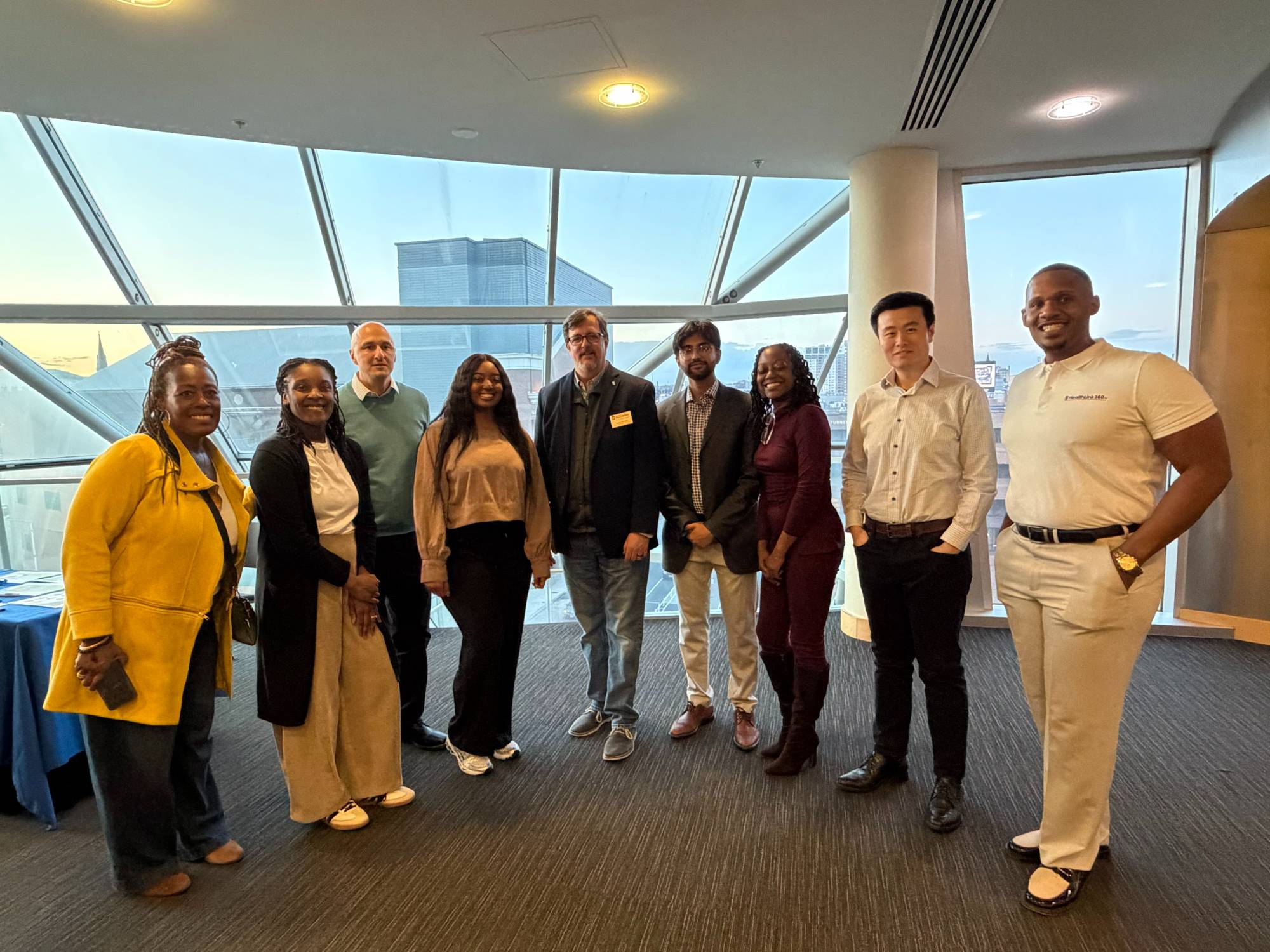 UBalt's Henry Mortimer is flanked by AI-Enabled Company Founders